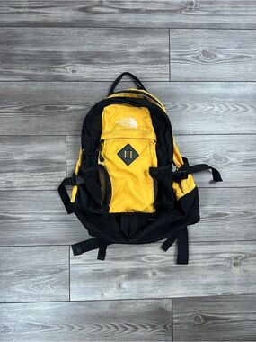 Y2K The North Face Yellow & Black Backpack